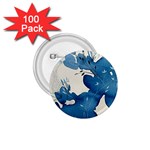 Floral 1.75  Buttons (100 pack) 