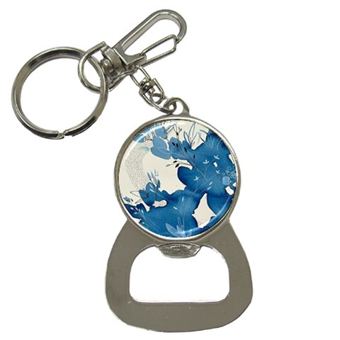 Floral Bottle Opener Key Chain from ArtsNow.com Front