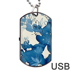 Floral Dog Tag USB Flash (Two Sides) from ArtsNow.com Back