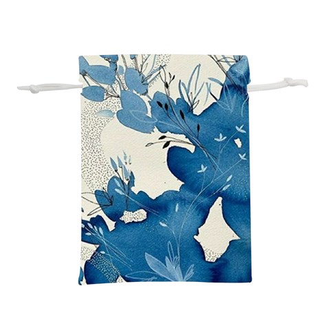 Floral Lightweight Drawstring Pouch (M) from ArtsNow.com Front