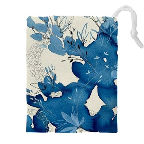 Floral Drawstring Pouch (5XL) from ArtsNow.com Front