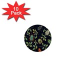 Nature With Bugs 1  Mini Buttons (10 pack) 