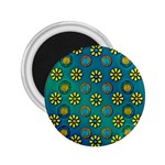 Yellow And Blue Proud Blooming Flowers 2.25  Magnets