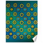 Yellow And Blue Proud Blooming Flowers Canvas 36  x 48 