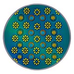 Yellow And Blue Proud Blooming Flowers Wireless Charger