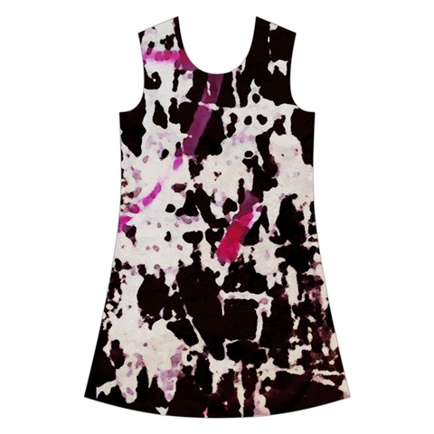 Chaos at the wall Kids  Short Sleeve Velvet Dress from ArtsNow.com Front
