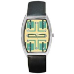 Abstract pattern geometric backgrounds   Barrel Style Metal Watch
