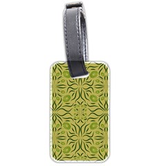 Floral folk damask pattern Fantasy flowers  Luggage Tag (two sides) from ArtsNow.com Front