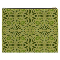 Floral folk damask pattern Fantasy flowers  Cosmetic Bag (XXXL) from ArtsNow.com Back