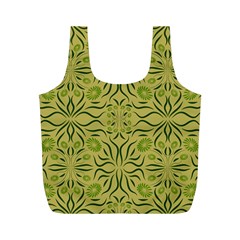Floral folk damask pattern Fantasy flowers  Full Print Recycle Bag (M) from ArtsNow.com Front
