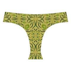 Floral folk damask pattern Fantasy flowers  Cross Back Hipster Bikini Set from ArtsNow.com Front Under