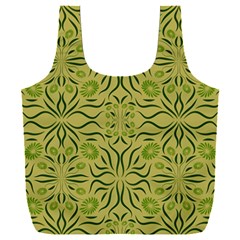 Floral folk damask pattern Fantasy flowers  Full Print Recycle Bag (XXXL) from ArtsNow.com Back