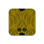 Folk flowers print Floral pattern Ethnic art Rubber Coaster (Square)