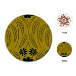 Folk flowers print Floral pattern Ethnic art Playing Cards Single Design (Round)