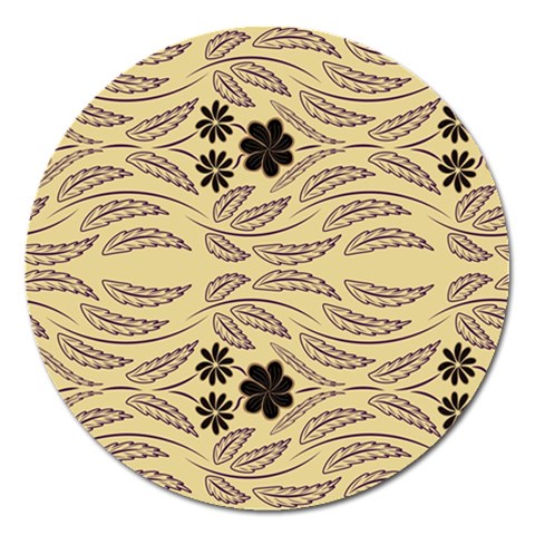 Folk flowers print Floral pattern Ethnic art Magnet 5  (Round) from ArtsNow.com Front