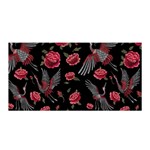 Cranes n Roses Satin Wrap