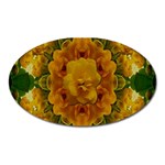 Tropical Spring Rose Flowers In A Good Mood Decorative Oval Magnet