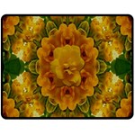 Tropical Spring Rose Flowers In A Good Mood Decorative Double Sided Fleece Blanket (Medium) 