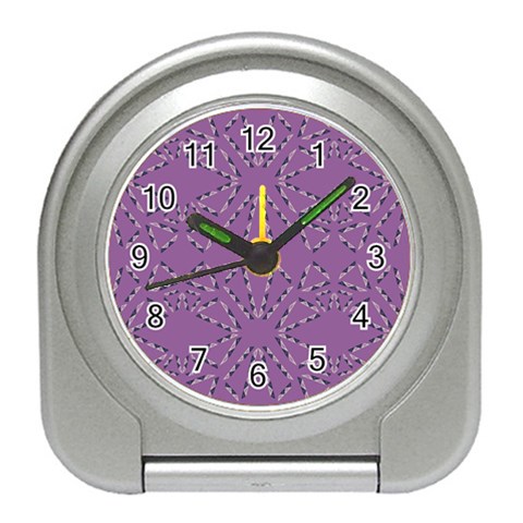 Abstract pattern geometric backgrounds   Travel Alarm Clock from ArtsNow.com Front