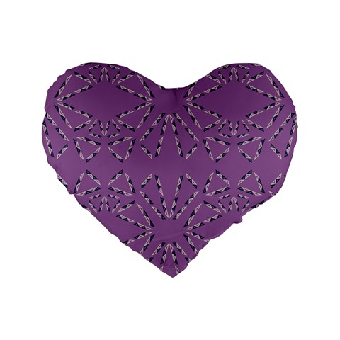 Abstract pattern geometric backgrounds   Standard 16  Premium Flano Heart Shape Cushions from ArtsNow.com Front