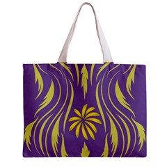 Folk flowers print Floral pattern Ethnic art Zipper Mini Tote Bag from ArtsNow.com Front