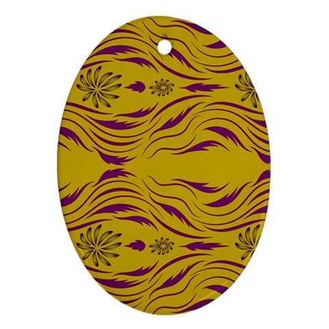 Folk flowers print Floral pattern Ethnic art Ornament (Oval) from ArtsNow.com Front