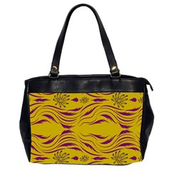 Folk flowers print Floral pattern Ethnic art Oversize Office Handbag (2 Sides) from ArtsNow.com Front