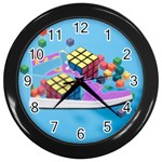 Floating-cubes-on-blue Backgrounderaser 20220422 203144521 Backgrounderaser 20220422 203216276 Wall Clock (Black)