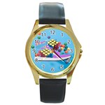 Floating-cubes-on-blue Backgrounderaser 20220422 203144521 Backgrounderaser 20220422 203216276 Round Gold Metal Watch