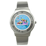 Floating-cubes-on-blue Backgrounderaser 20220422 203144521 Backgrounderaser 20220422 203216276 Stainless Steel Watch