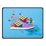 Floating-cubes-on-blue Backgrounderaser 20220422 203144521 Backgrounderaser 20220422 203216276 Double Sided Fleece Blanket (Small) 