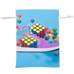 Floating-cubes-on-blue Backgrounderaser 20220422 203144521 Backgrounderaser 20220422 203216276  Lightweight Drawstring Pouch (XL)