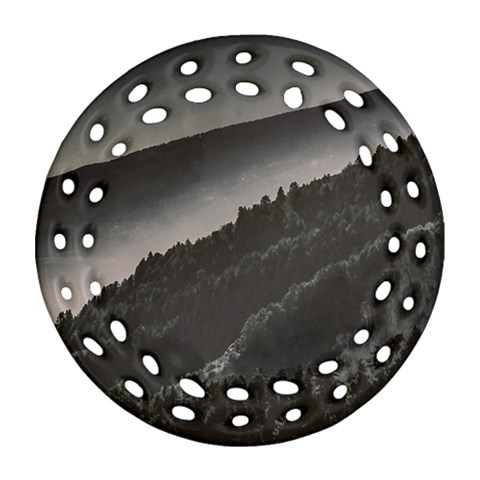 Olympus Mount National Park, Greece Round Filigree Ornament (Two Sides) from ArtsNow.com Front
