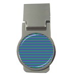 Horizontals (green, blue and violet) Money Clips (Round) 
