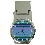 Horizontals (green, blue and violet) Money Clip Watches