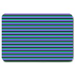 Horizontals (green, blue and violet) Large Doormat 