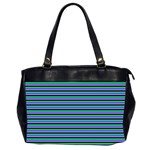 Horizontals (green, blue and violet) Oversize Office Handbag (2 Sides)