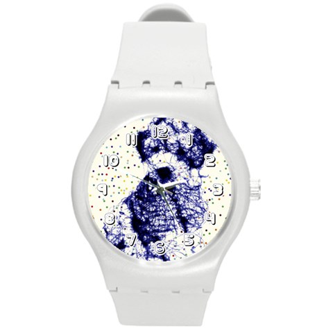dots001a Round Plastic Sport Watch (M) from ArtsNow.com Front