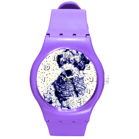 dots001a Round Plastic Sport Watch (M) from ArtsNow.com Front
