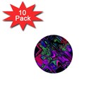 Neon Aquarium 1  Mini Buttons (10 pack) 