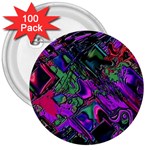 Neon Aquarium 3  Buttons (100 pack) 