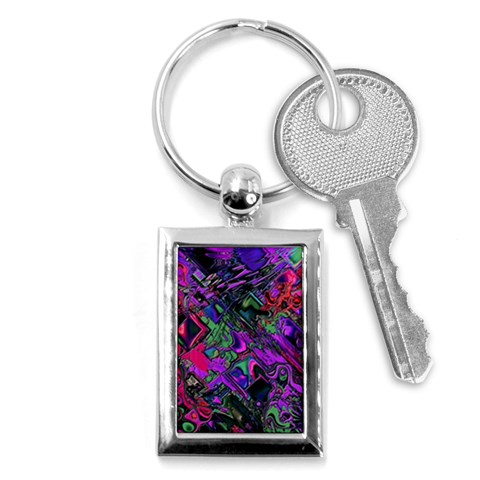 Neon Aquarium Key Chain (Rectangle) from ArtsNow.com Front