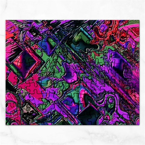 Neon Aquarium Rectangular Jigsaw Puzzl from ArtsNow.com Front