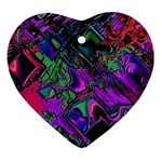 Neon Aquarium Heart Ornament (Two Sides)