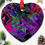 Neon Aquarium Heart Ornament (Two Sides)