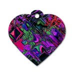 Neon Aquarium Dog Tag Heart (One Side)