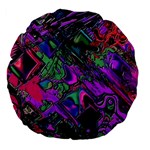 Neon Aquarium Large 18  Premium Flano Round Cushions