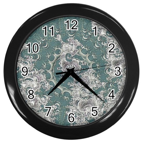 Seaweed Mandala Wall Clock (Black) from ArtsNow.com Front