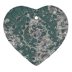 Seaweed Mandala Heart Ornament (Two Sides) from ArtsNow.com Front