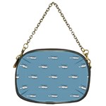 Cartoon Sketchy Helicopter Drawing Motif Pattern Chain Purse (Two Sides)